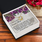 Bonus Mom Gift I am Grateful For You Love Knot Necklace