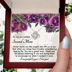 Bonus Mom Gift I am Grateful For You Love Knot Necklace