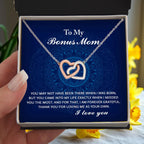 To My Bonus Mom - You Were There When I Needed You Interlocking Hearts Pendant Necklace