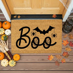 Boo Halloween Doormat – Spider & Bat Outdoor Coir Mat for Porch Décor
