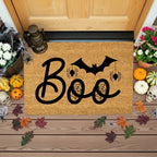 Boo Halloween Doormat – Spider & Bat Outdoor Coir Mat for Porch Décor