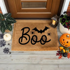 Boo Halloween Doormat – Spider & Bat Outdoor Coir Mat for Porch Décor