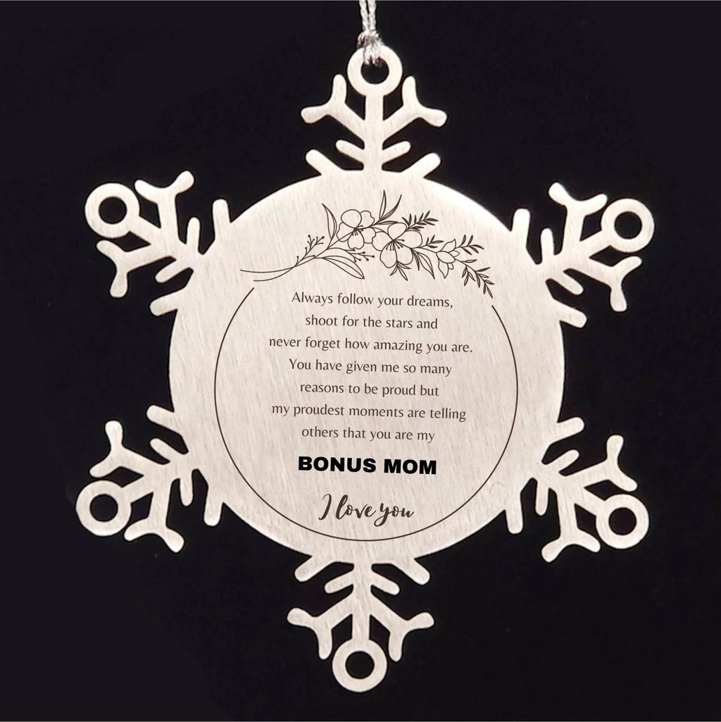 Boyfriend Snowflake Ornament - Always follow your dreams, never forget how amazing you are, Boyfriend Christmas Birthday Gifts