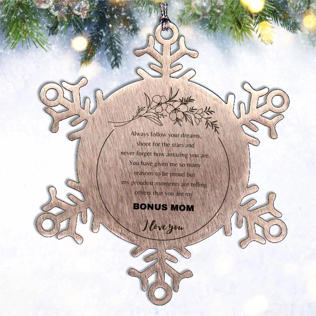 Boyfriend Snowflake Ornament - Always follow your dreams, never forget how amazing you are, Boyfriend Christmas Birthday Gifts