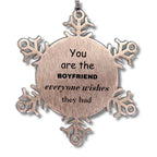 Boyfriend Snowflake Ornament, Everyone wishes they had, Inspirational Ornament For Boyfriend, Boyfriend Gifts, Birthday Christmas Unique Gifts For Boyfriend