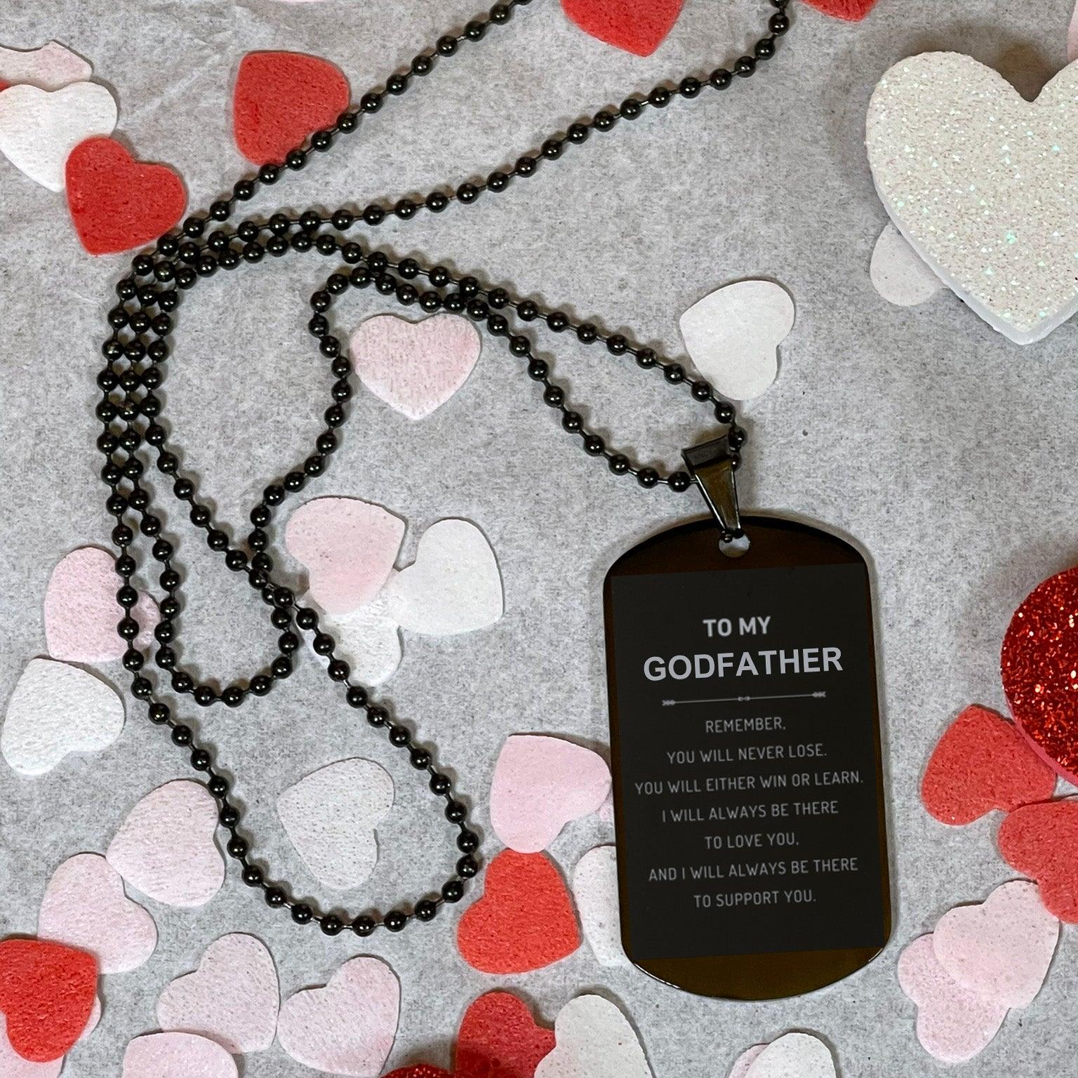 Brother Gifts, To My Brother Remember, you will never lose. You will either WIN or LEARN, Keepsake Black Dog Tag For Brother Engraved, Birthday Christmas Gifts Ideas For Brother X-mas Gifts - Mallard Moon Gift Shop