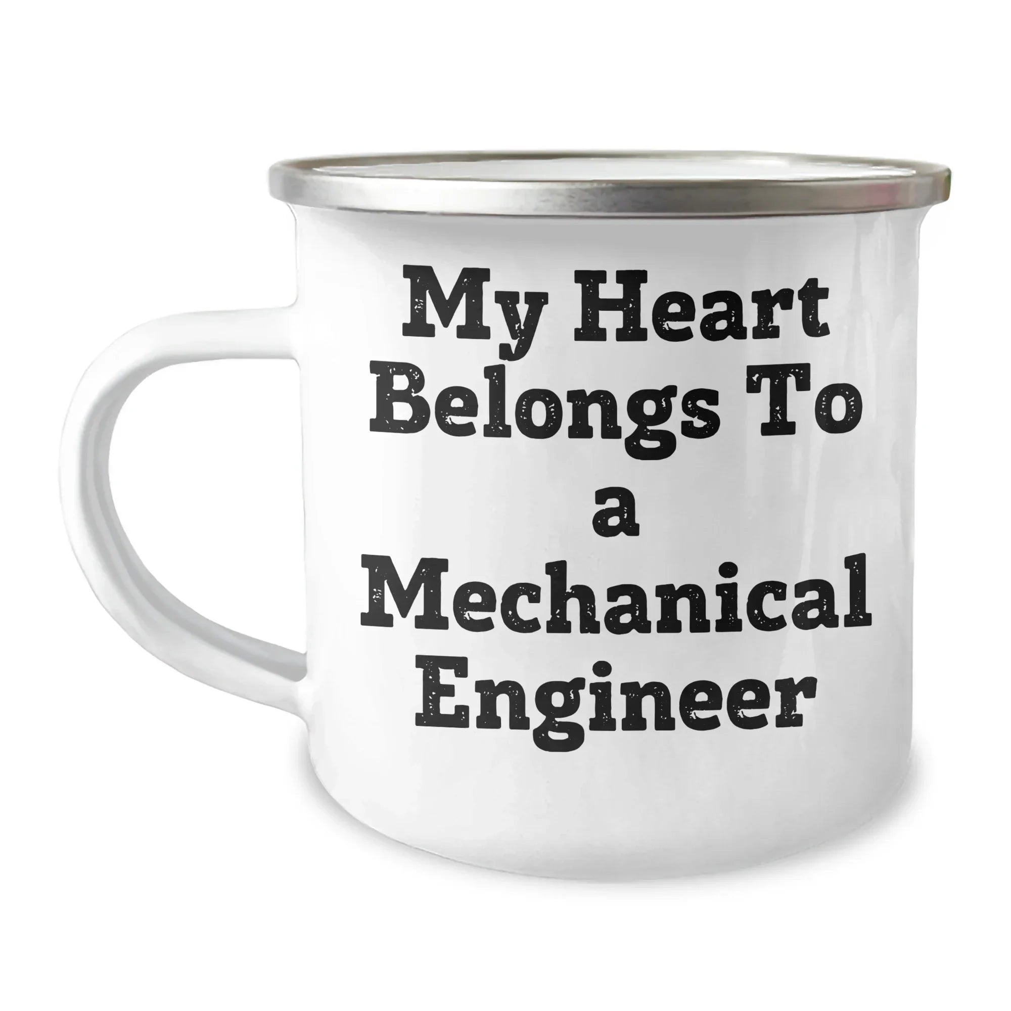 Funny Mechanical Engineer Gifts from Men, Camping Mug for Her, 'My Heart Belongs To A Mechanical Engineer' Quote, Unique Mother's Day Unique Gifts