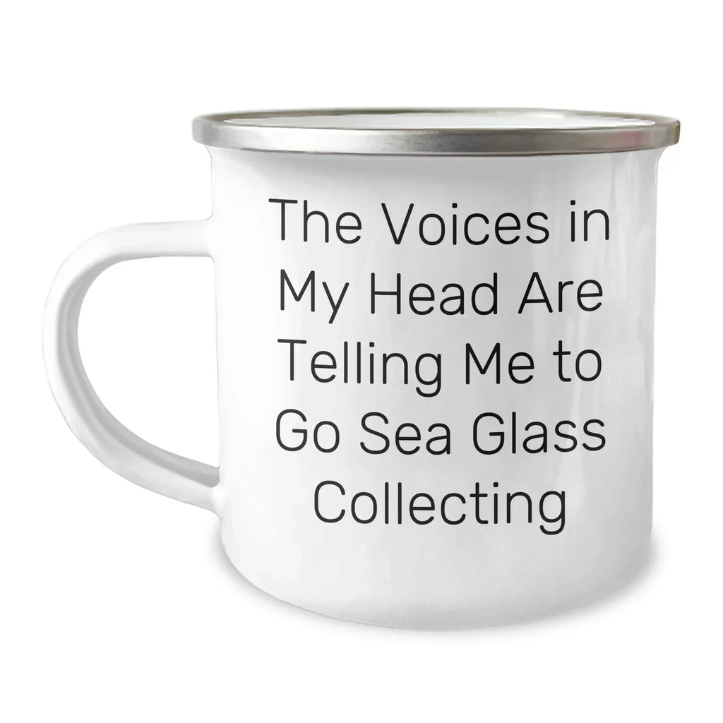 Funny Sea Glass Collecting Gifts from Men to Friends - Camping Mug for Sea Glass Enthusiasts, Father's Day Unique Gifts