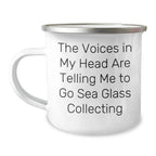 Funny Sea Glass Collecting Gifts from Men to Friends - Camping Mug for Sea Glass Enthusiasts, Father's Day Unique Gifts