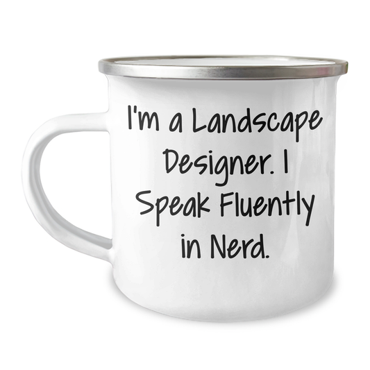 Landscape Designer Gifts, Funny Quote Mugs, Gifts from Friends to Landscape Designers, Unique Mother's Day Unique Gifts for Her, 12 oz Stainless Steel Camping Mug - Image 1