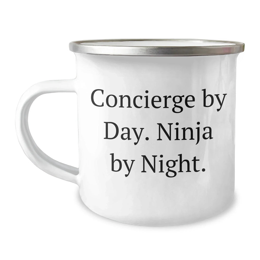 Concierge Gifts from Friends, Concierge By Day. Ninja By Night. - Unique Camping Mug for Mother's Day