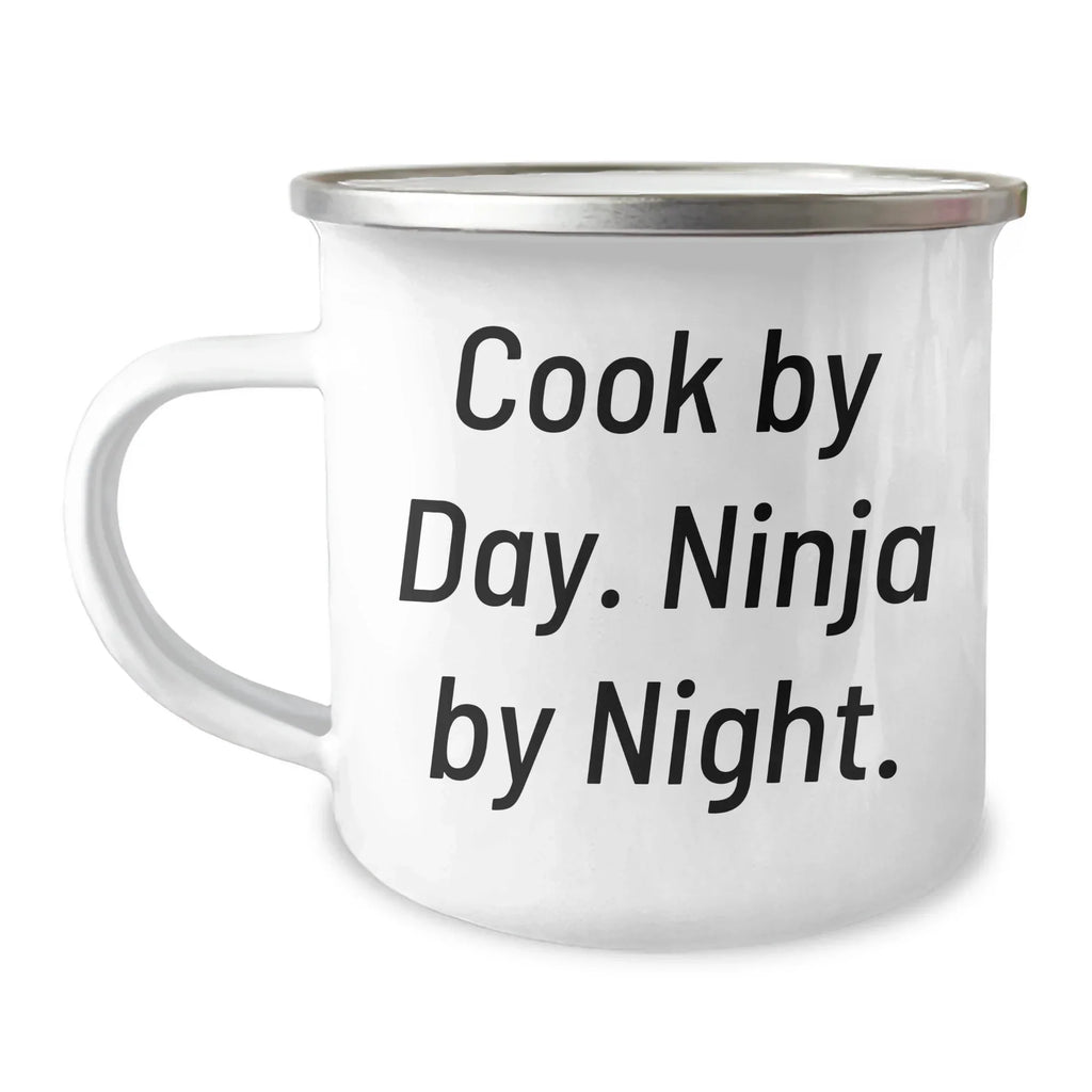 Cook By Day, Ninja By Night - Funny Camping Mug for Cook Enthusiasts, Gifts from Men to Cook, Mother's Day Unique Gifts