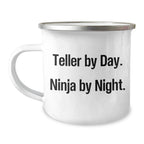 Teller By Day Funny Camping Mug, Gifts from Family to Teller, Unique Graduation Gifts for Men, 12 oz Stainless Steel