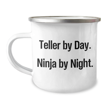 Teller By Day Funny Camping Mug, Gifts from Family to Teller, Unique Graduation Gifts for Men, 12 oz Stainless Steel - Image 1
