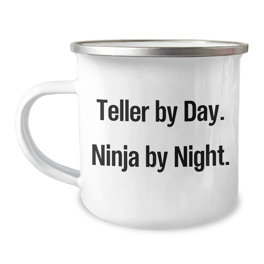 Teller By Day Funny Camping Mug, Gifts from Family to Teller, Unique Graduation Gifts for Men, 12 oz Stainless Steel - Image 1