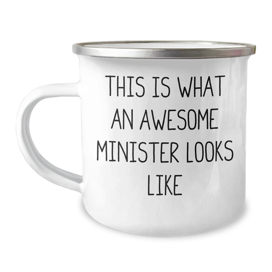 Funny Minister Gifts for Men, This Is What an Awesome Minister Looks Like, Camping Mug for Father's Day, Gifts from Men to Ministers - Image 1