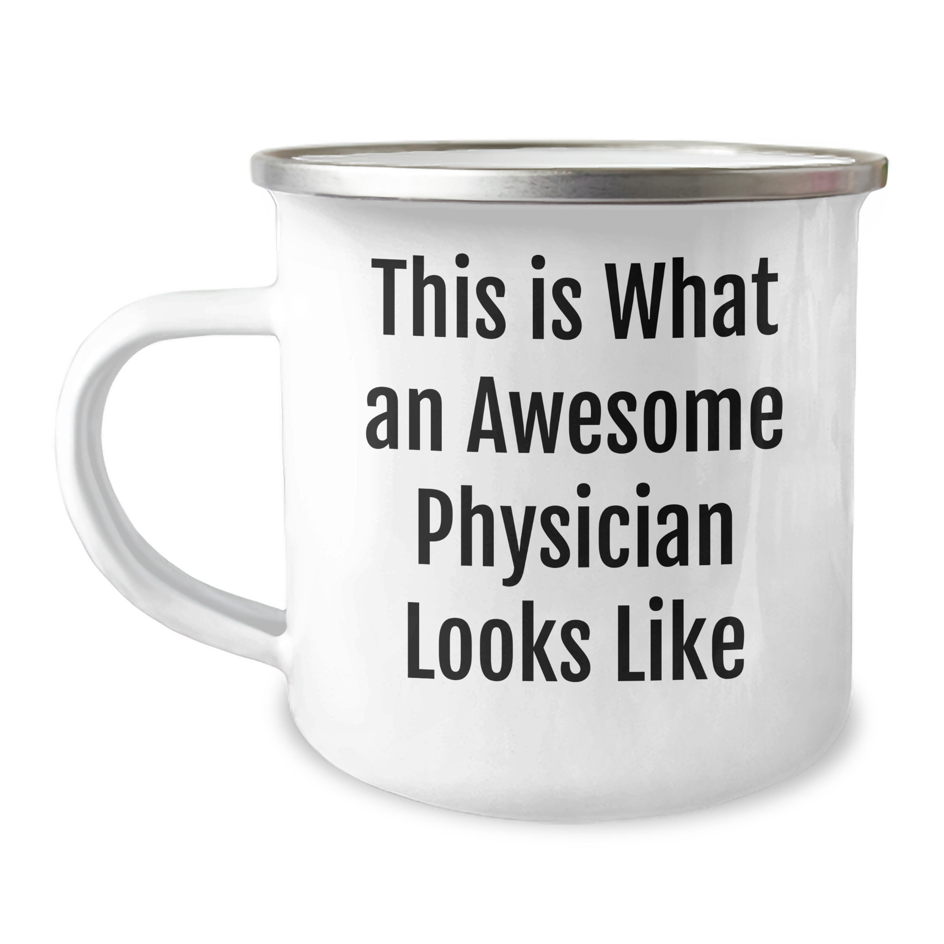 Funny Physician Gifts for Men, Camping Mug with Quote 'This Is What An Awesome Physician Looks Like', Perfect Father's Day Unique Gifts from Men to Physician - Image 1