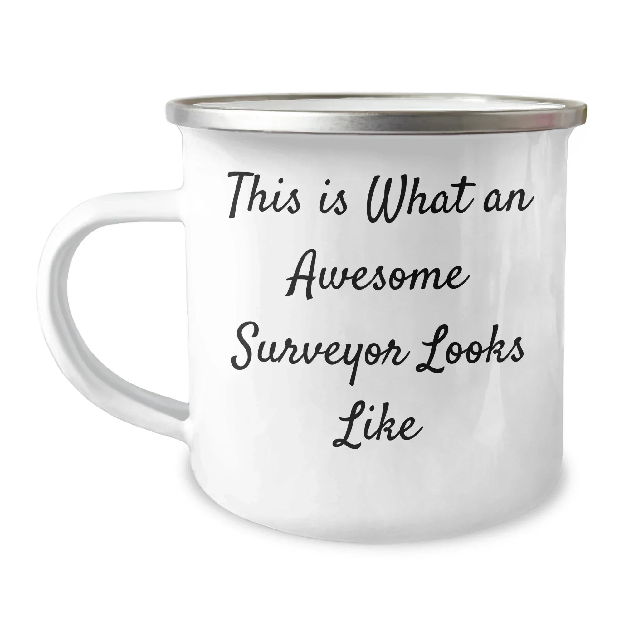 Funny Surveyor Gifts for Mom, Surveyor Camping Mug with Inspirational Quote, 'This Is What An Awesome Surveyor Looks Like', Gifts from Men to Surveyor Mom, Mother's Day Unique Gifts