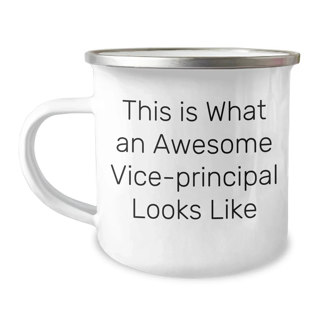 Funny Vice-principal Gifts from Friends for Awesome Vice-principals on Father's Day - Camping Mug with Quote 'This Is What An Awesome Vice-principal Looks Like'