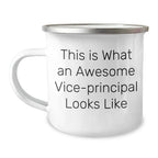 Funny Vice-principal Gifts from Friends for Awesome Vice-principals on Father's Day - Camping Mug with Quote 'This Is What An Awesome Vice-principal Looks Like'