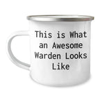 Unique Warden Gifts - This Is What An Awesome Warden Looks Like Funny Camping Mug Gifts from Women to Warden for Father's Day