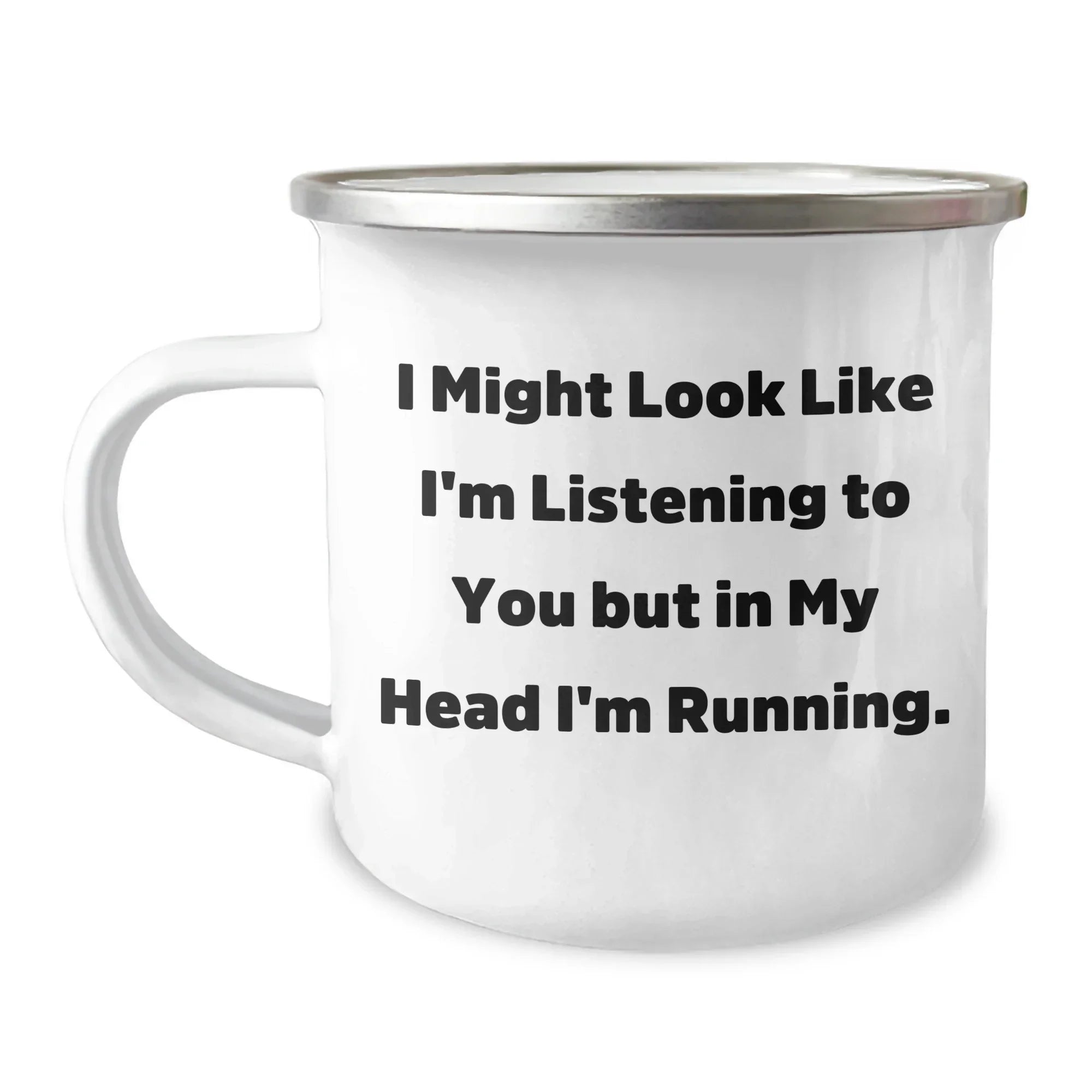 Funny Running Gifts for Running Enthusiasts, Camping Mug for Men - 'I Might Look Like I'm Listening...' Gifts from Family, Unique Father's Day Unique Gifts for Running Lovers
