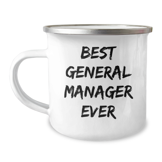Funny General Manager Gifts for Men - Best Ever Quote, Unique Camping Mug for Graduation, 'Gifts from Friends' for Family - Image 1