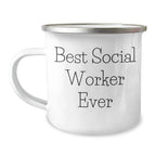 Funny Social Worker Gifts from Friends, For Best Social Worker Ever, Camping Mug for Graduation Unique Gifts