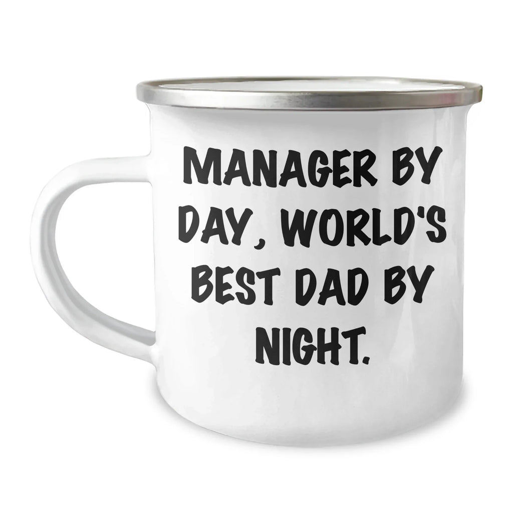 Manager By Day Funny Camping Mug, Gifts from Family to Manager, Father's Day Unique Gifts for Men
