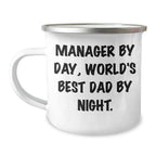 Manager By Day Funny Camping Mug, Gifts from Family to Manager, Father's Day Unique Gifts for Men