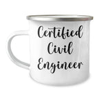 Funny Civil Engineer Gifts from Men to Civil Engineer Friends, Camping Mug for Father's Day