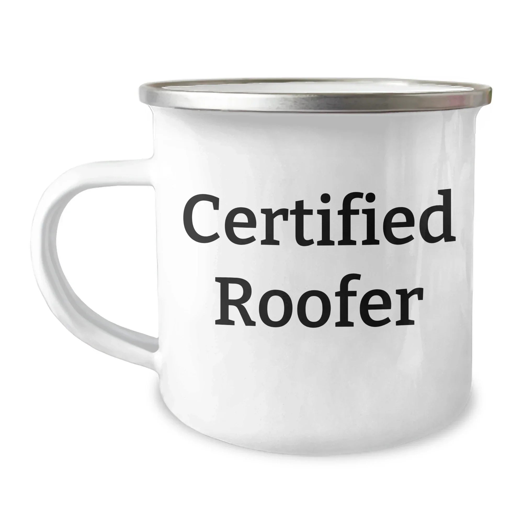 Funny Roofer Gifts from Friends - 'I Fix Leaks' Certified Roofer Camping Mug for Father's Day, Gifts for Roofer, 12 oz Stainless Steel with Enamel Finish