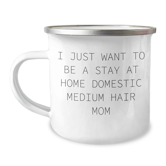Domestic Medium Hair Cat Mom Gifts, Funny Quote Camping Mug for Dad, Gifts from Mom to Men, Perfect Father's Day Unique Gifts for Family - Image 1