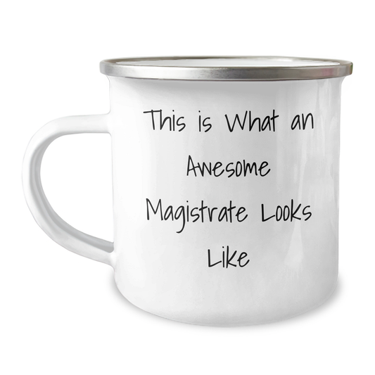 Magistrate's Camping Mug Gift, Funny Quote, Father's Day Unique Gifts from Men to Magistrate, 12 oz Stainless Steel - Image 1