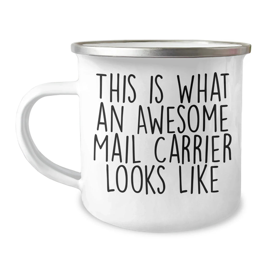 Funny Mail Carrier Gifts for Men - This Is What An Awesome Mail Carrier Looks Like, Camping Mug for Father's Day, Gifts from Family
