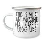 Funny Mail Carrier Gifts for Men - This Is What An Awesome Mail Carrier Looks Like, Camping Mug for Father's Day, Gifts from Family