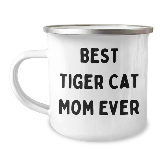 Tiger Cat Mom Ever Gifts from Family Friends Camping Mug for Tiger Cat Lovers Graduation Unique Gifts - Image 1