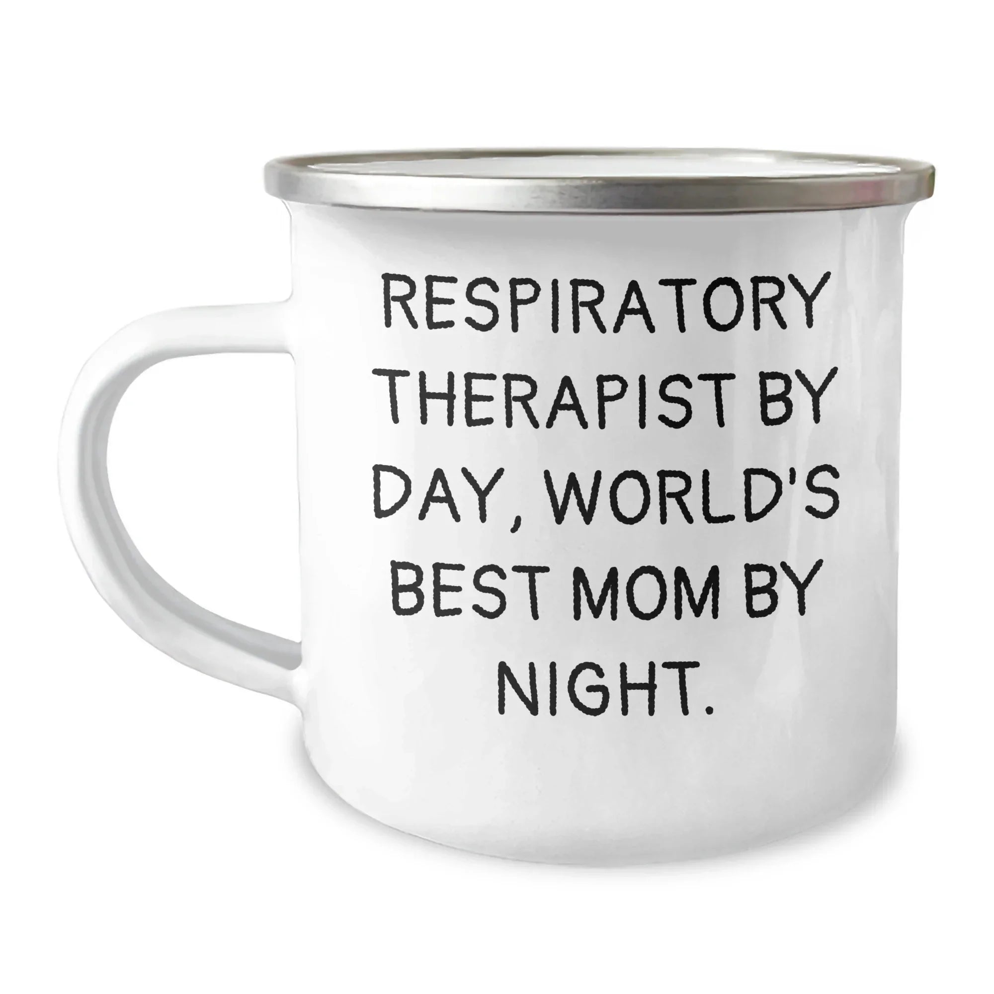 Funny Respiratory Therapist Gifts for Him By Day, World's Best Dad By Night - 12 oz Stainless Steel Camping Mug, Father's Day Unique Gifts from Family
