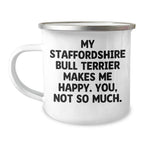 Staffordshire Bull Terrier Dog Lovers Funny Camping Mug Gifts from Family to Father's Day for Him