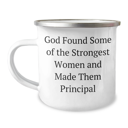 Funny Principal Gifts from Friends, Unique Graduation Mugs for Her with Inspirational Quote, Stainless Steel with Enamel Finish, 12 oz Capacity - Image 1