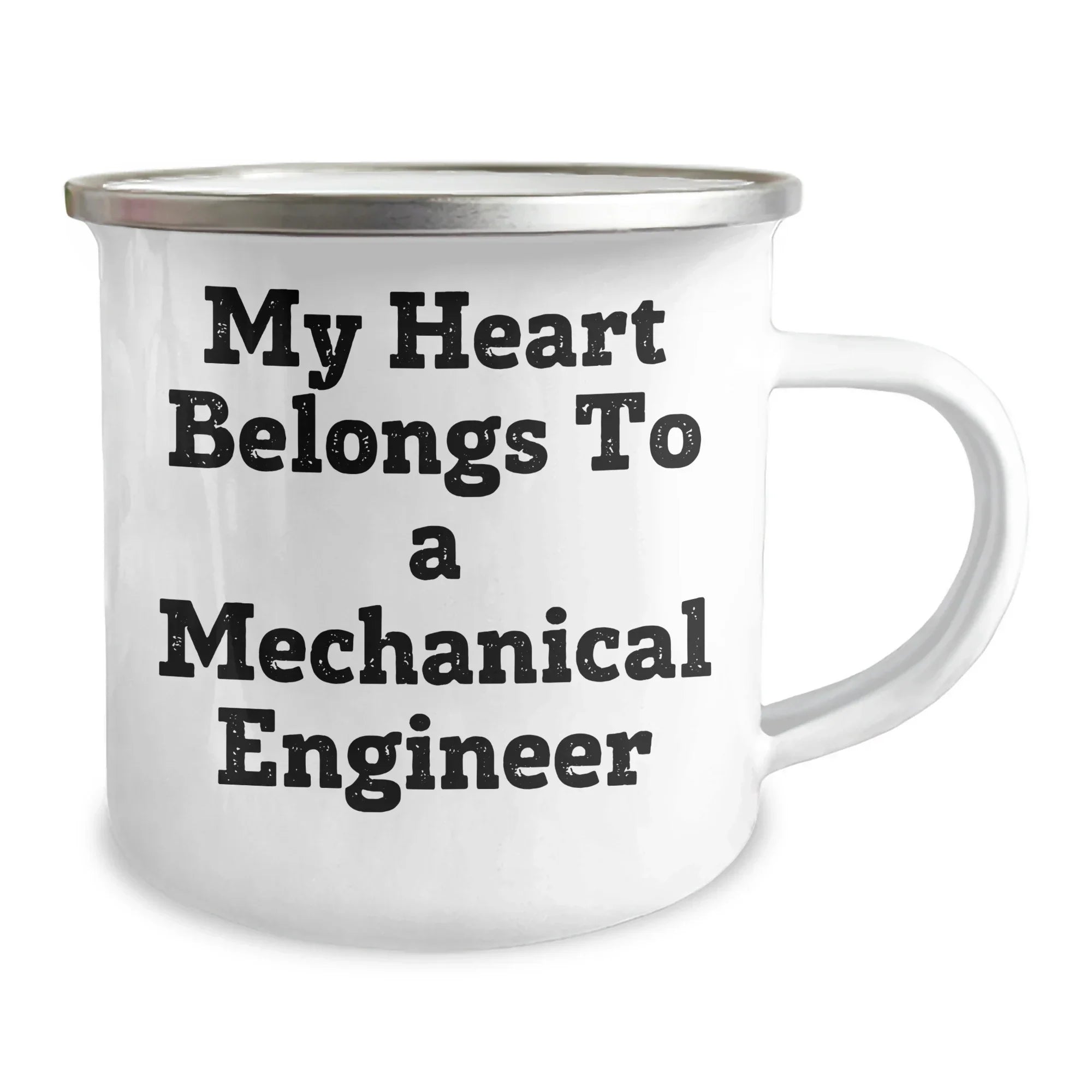 Funny Mechanical Engineer Gifts from Men, Camping Mug for Her, 'My Heart Belongs To A Mechanical Engineer' Quote, Unique Mother's Day Unique Gifts