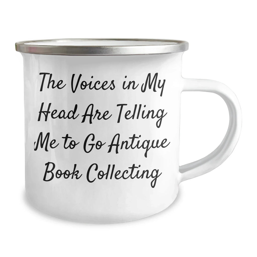 Antique Book Collecting Fun Camping Mug Gifts from Friends for Dad's Unique Adventure