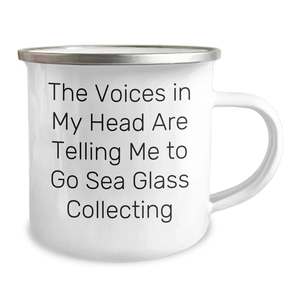 Funny Sea Glass Collecting Gifts from Men to Friends - Camping Mug for Sea Glass Enthusiasts, Father's Day Unique Gifts