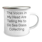 Funny Sea Glass Collecting Gifts from Men to Friends - Camping Mug for Sea Glass Enthusiasts, Father's Day Unique Gifts