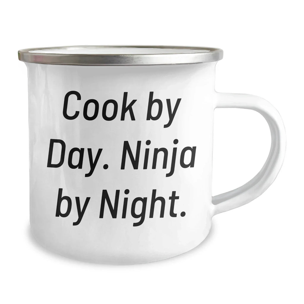 Cook By Day, Ninja By Night - Funny Camping Mug for Cook Enthusiasts, Gifts from Men to Cook, Mother's Day Unique Gifts
