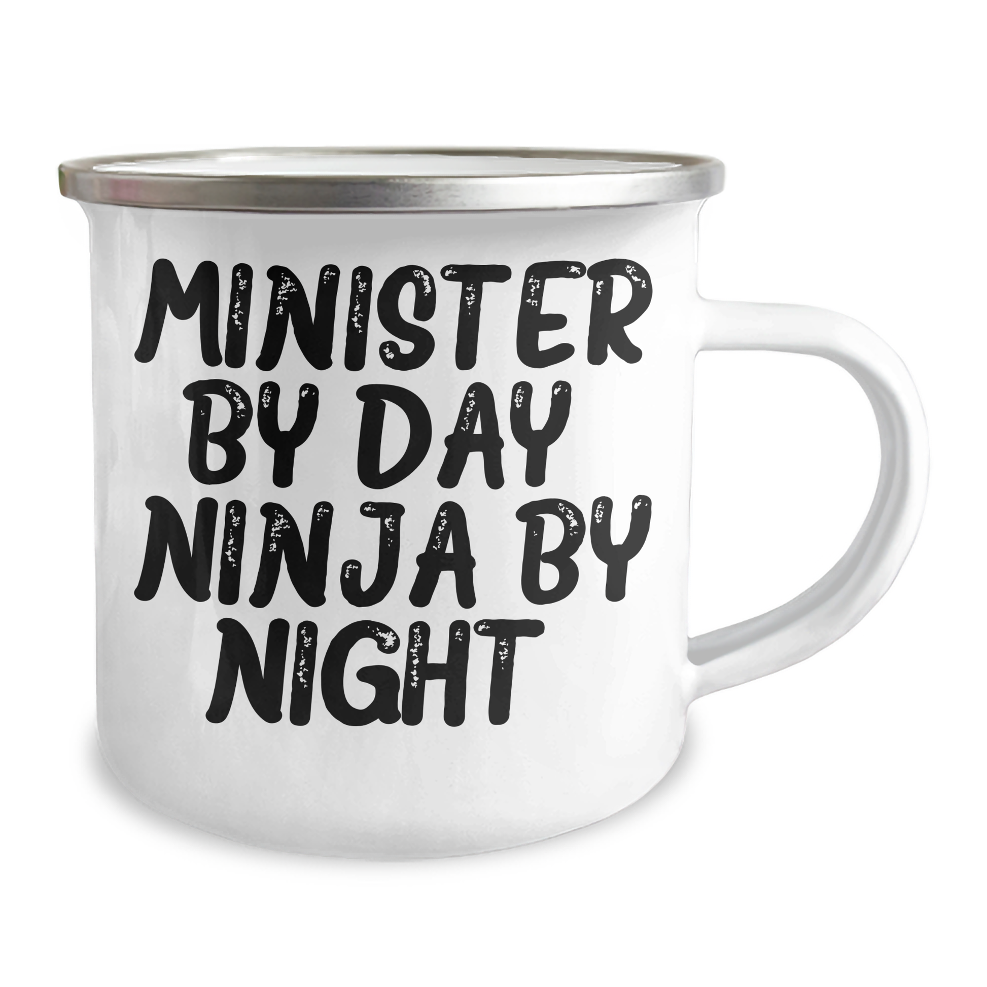 Minister's Unique Gifts from Friends, Funny Camping Mug for Mother's Day, 'Minister By Day. Ninja By Night.' - Image 2