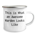 Unique Warden Gifts - This Is What An Awesome Warden Looks Like Funny Camping Mug Gifts from Women to Warden for Father's Day