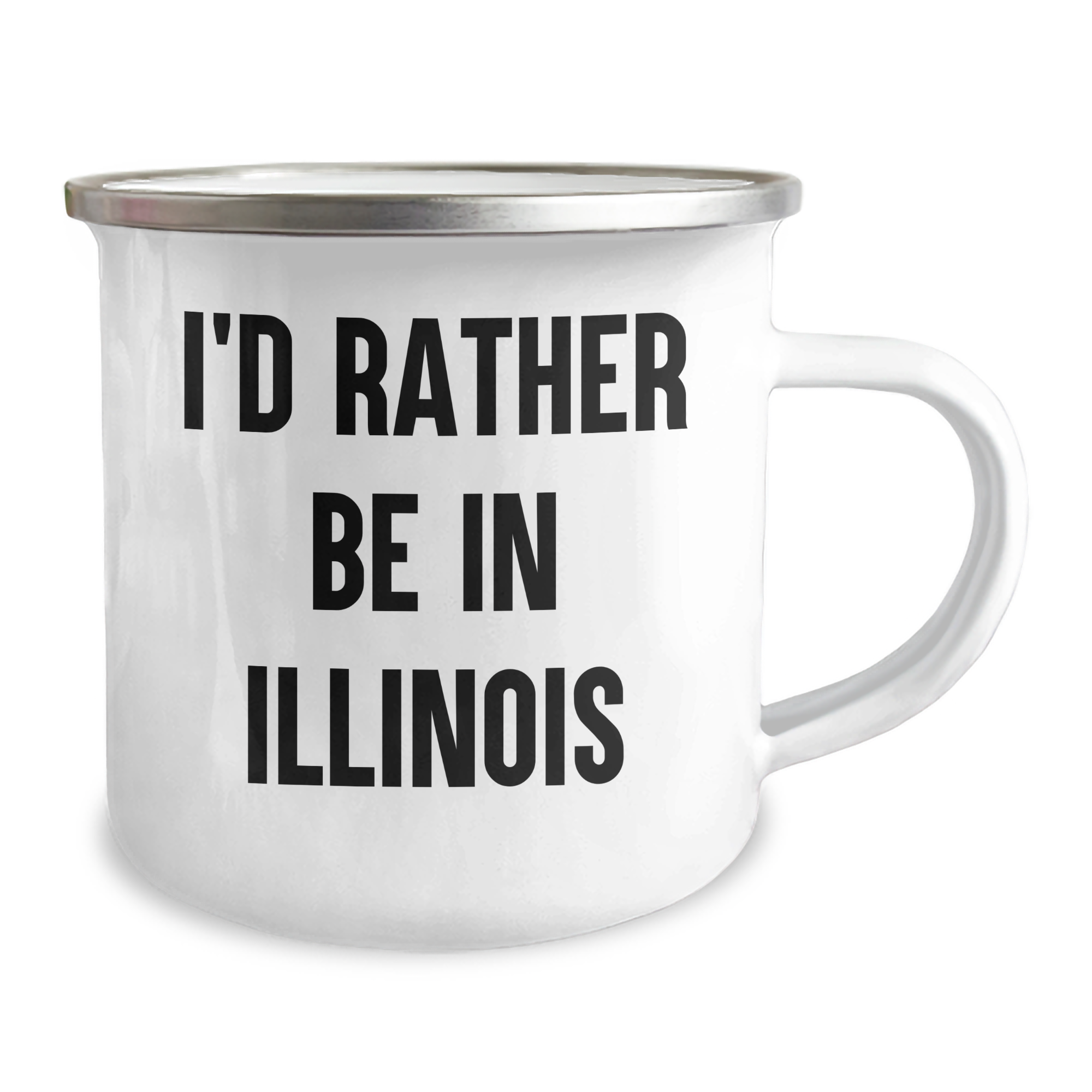 Funny Illinois Camping Mug - 'I'd Rather Be In Illinois' Quote, Gifts from Men to Illinois Lovers, Perfect for Father's Day Unique Gifts - Image 2
