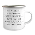 Flight Attendant Gifts: Funny Quote Camping Mug, Gifts from Friends for Flight Attendants, Unique Graduation Gifts for Her