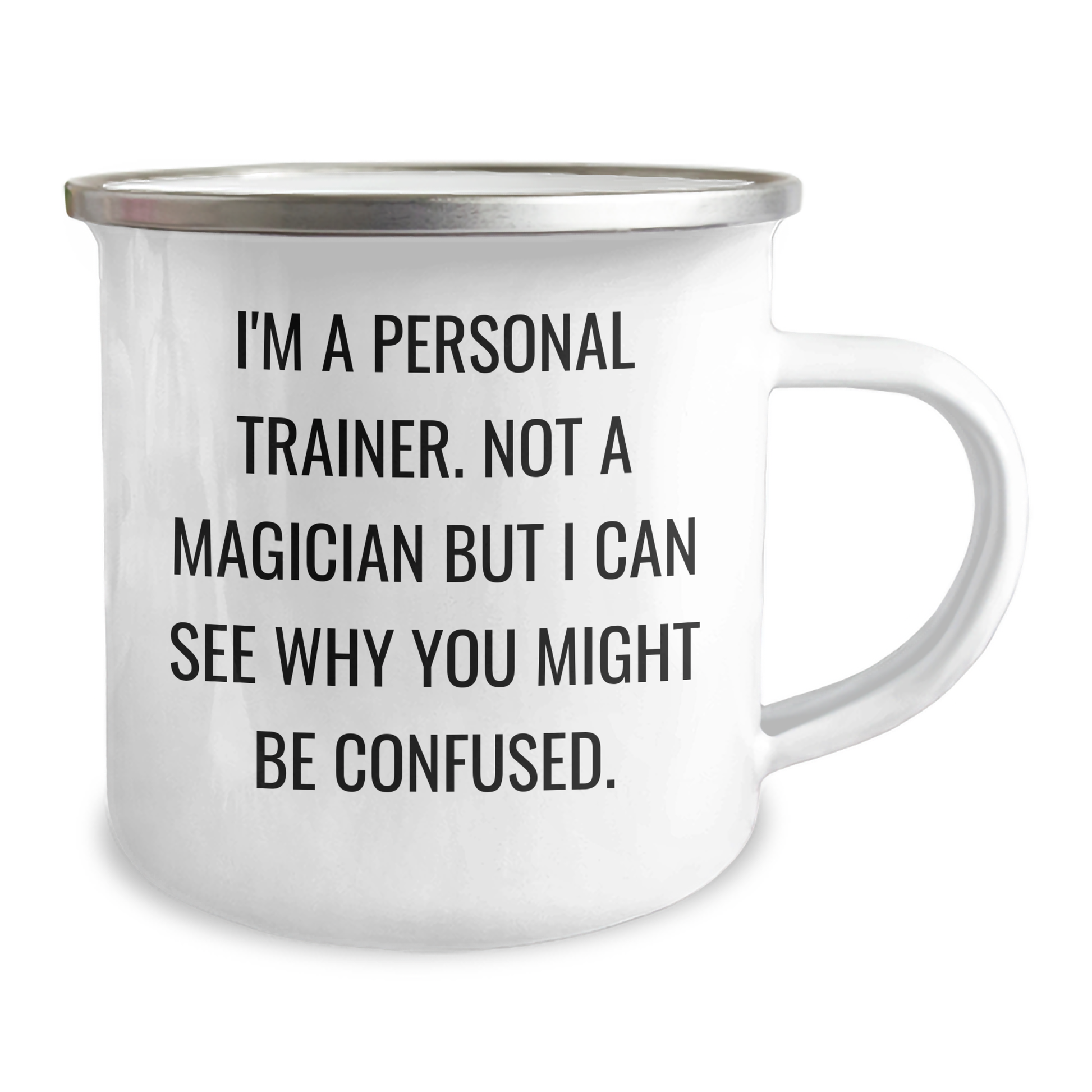 Personal Trainer Gifts from Friends - Funny Camping Mug for Men 'I'm A Personal Trainer. Not A Magician But I Can See Why You Might Be Confused.' - Image 2
